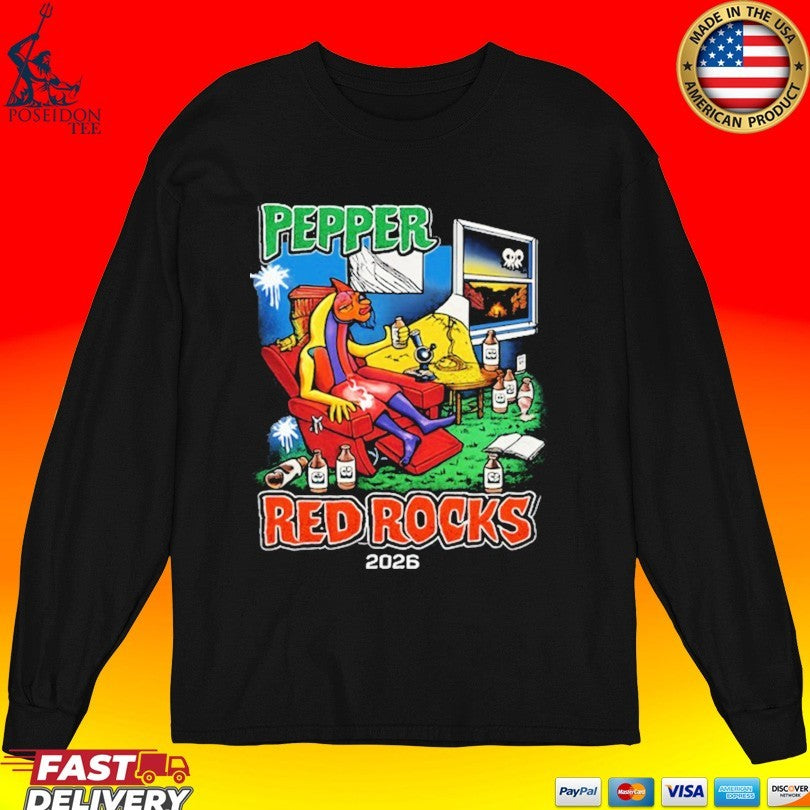Pepper Red Rocks Amphitheatre In Morrison, Colorado 2026 T-shirt