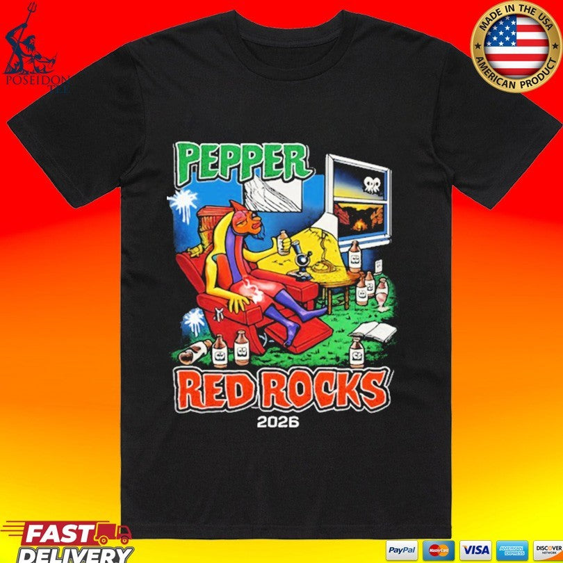 Pepper Red Rocks Amphitheatre In Morrison, Colorado 2026 T-shirt