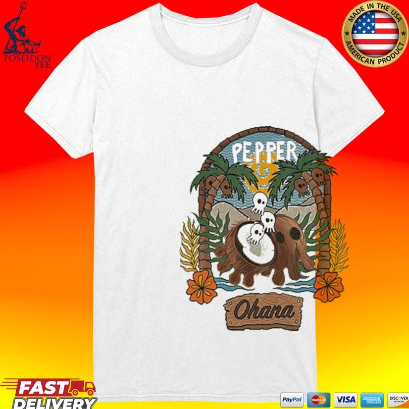 Pepperlive Ohana Skullconuts Green T-shirt