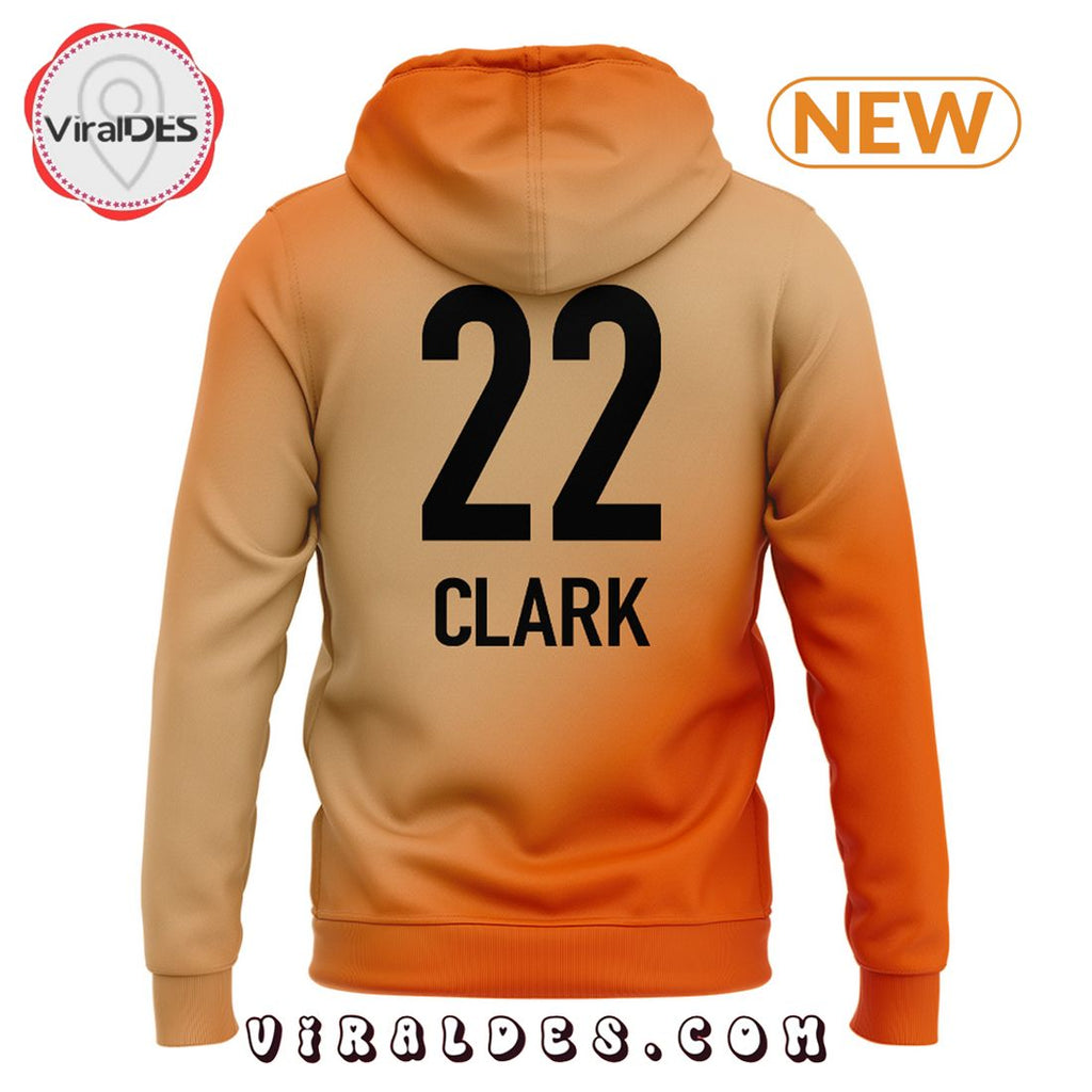 Personalized Caitlin Clark Gradient Orange Hoodie