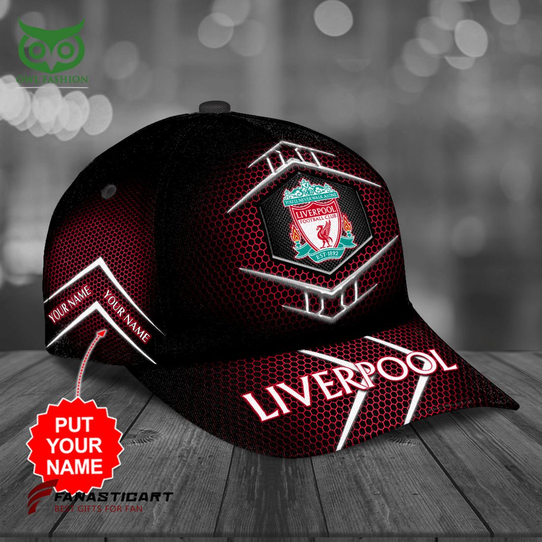 Personalized Liverpool FC Logo Premier League Classic Cap
