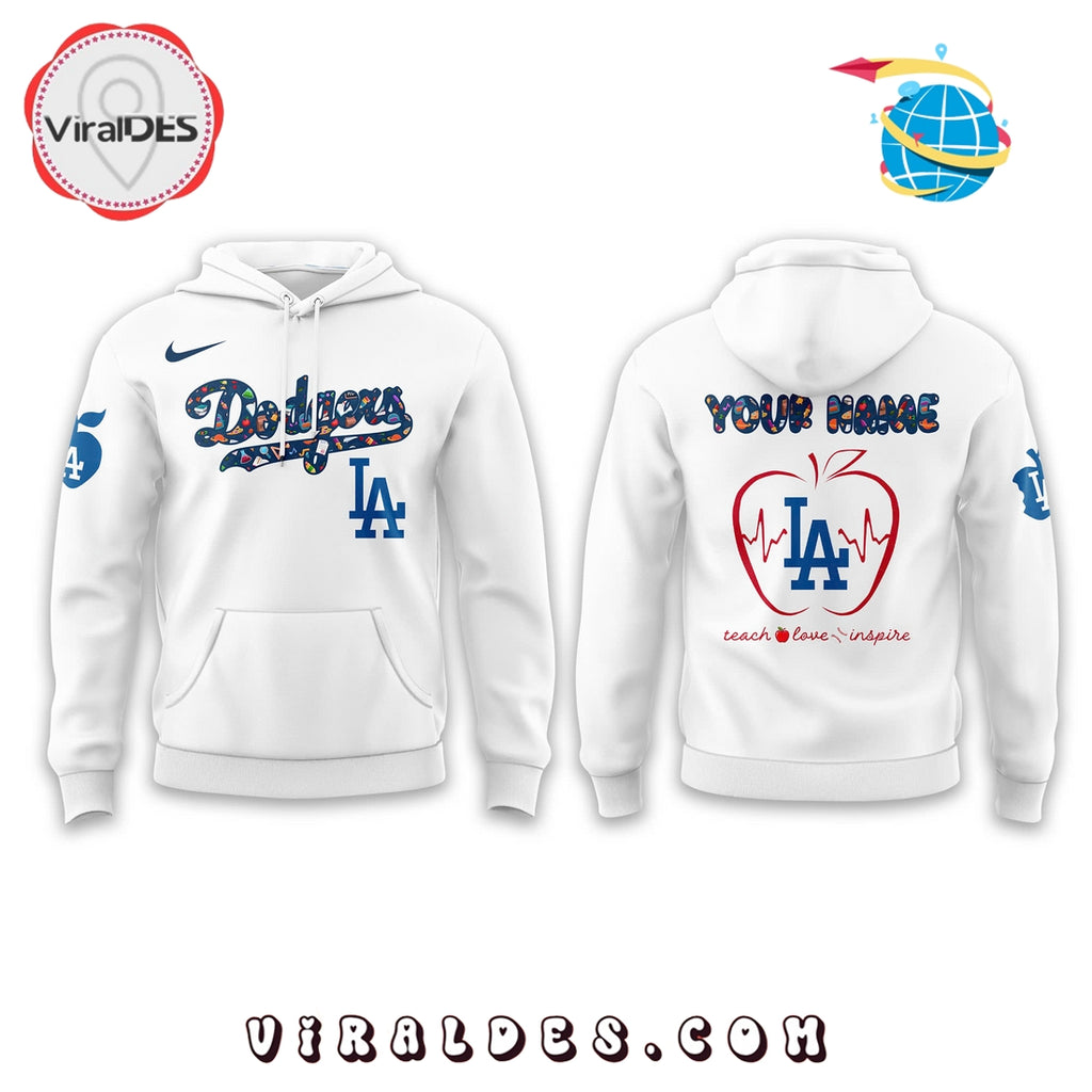 Personalized Los Angeles Dodgers Teacher Night Hoodie, Long Pants