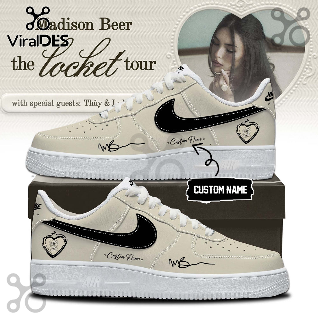 Personalized Madison Beer The Locket Tour Air Force 1 Sneakers
