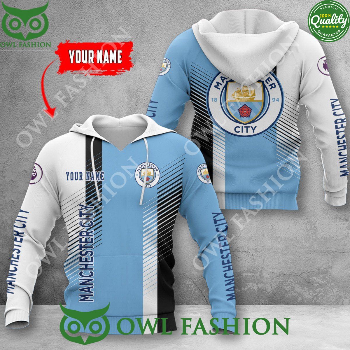 Personalized Manchester City F.C Christmas For Fans 3D Hoodie