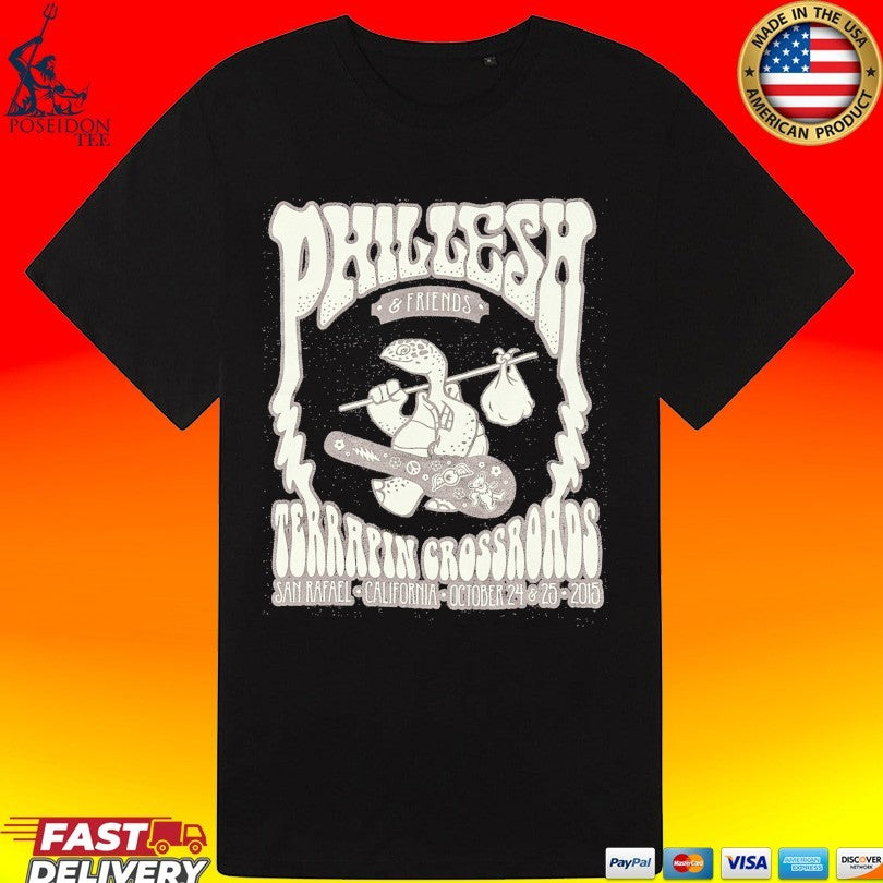 Phil Lesh And Friends Terrapin Crossroads San Rafael California Turtle T-shirt