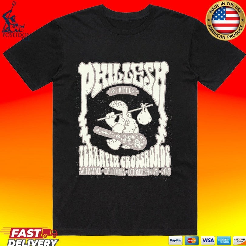 Phil Lesh And Friends Terrapin Crossroads San Rafael California Turtle T-shirt
