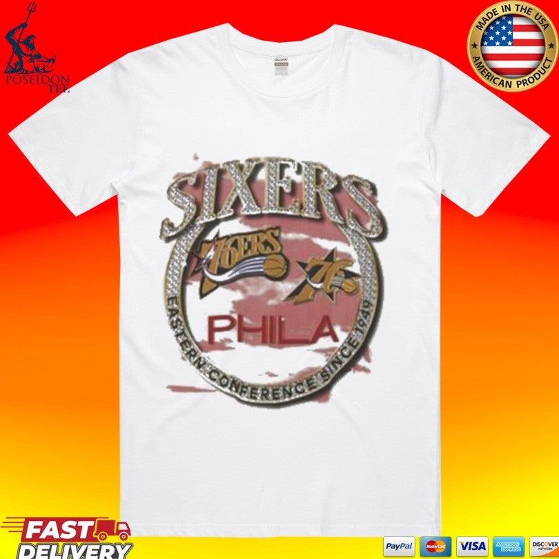 Philadelphia 76ers Hardwood Classics Crown Jewels T-shirt