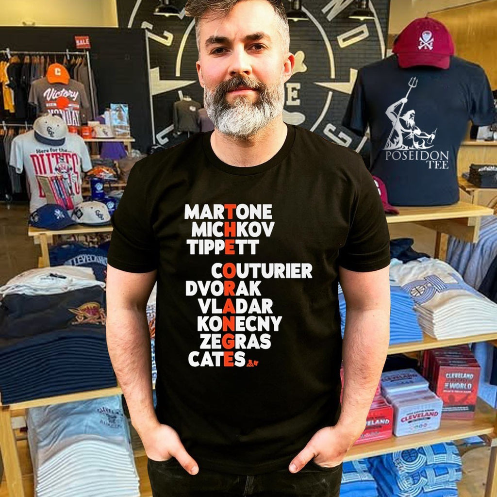 Philadelphia Hockey The Orange Names Martone Michkov Tippett Couturier Dvorak Vladar Konecny Zegras Cates T-shirt