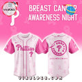 Philadelphia Phillies Cancer Awareness Day Baseball Jersey