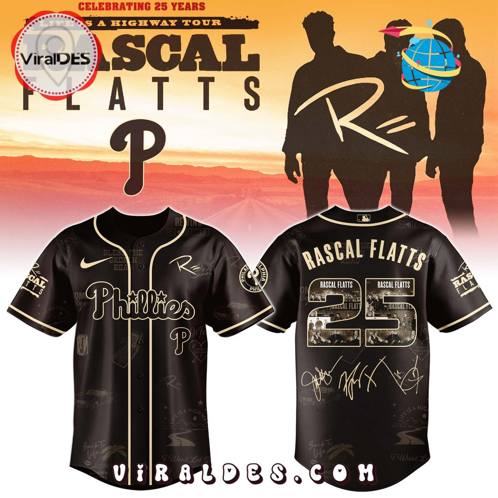 Philadelphia Phillies MLB x Rascal Flatts Life Is a Highway Tour Jersey