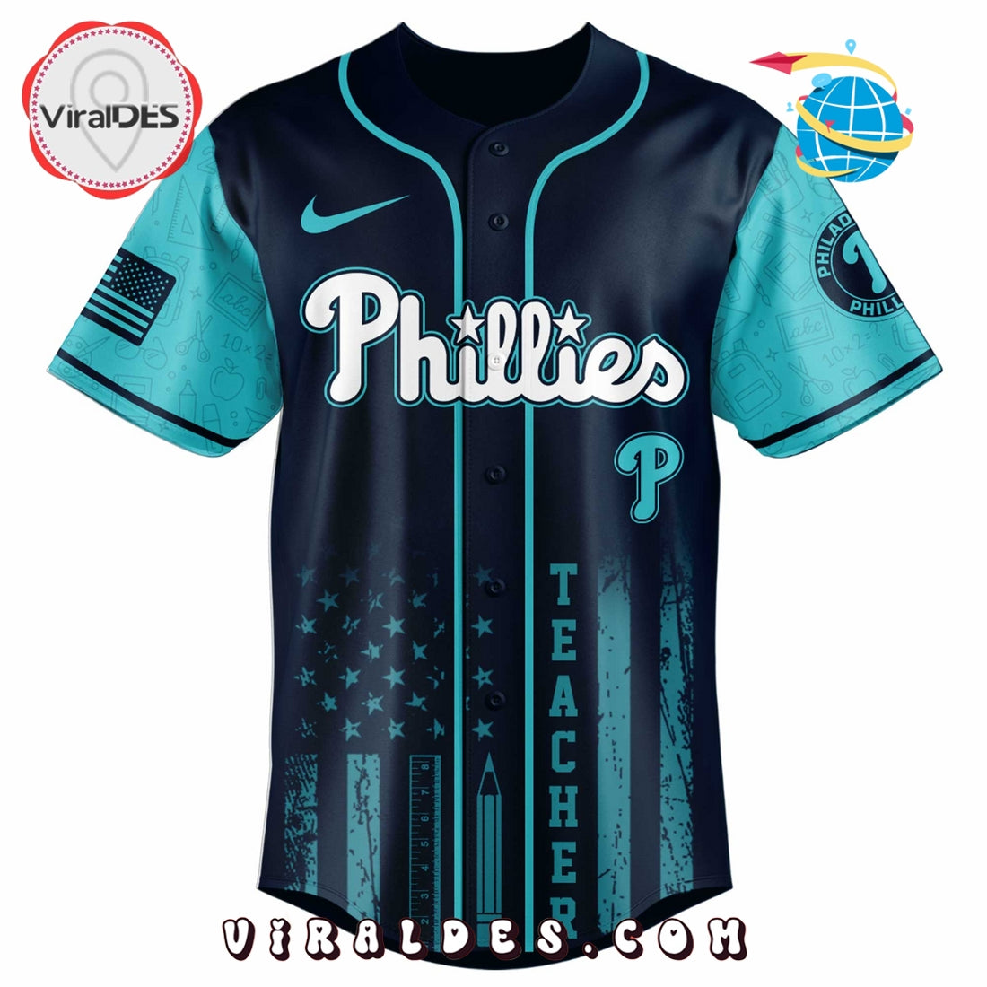 Philadelphia Phillies MLB x Teacher Appreciation Day Baseball Jersey