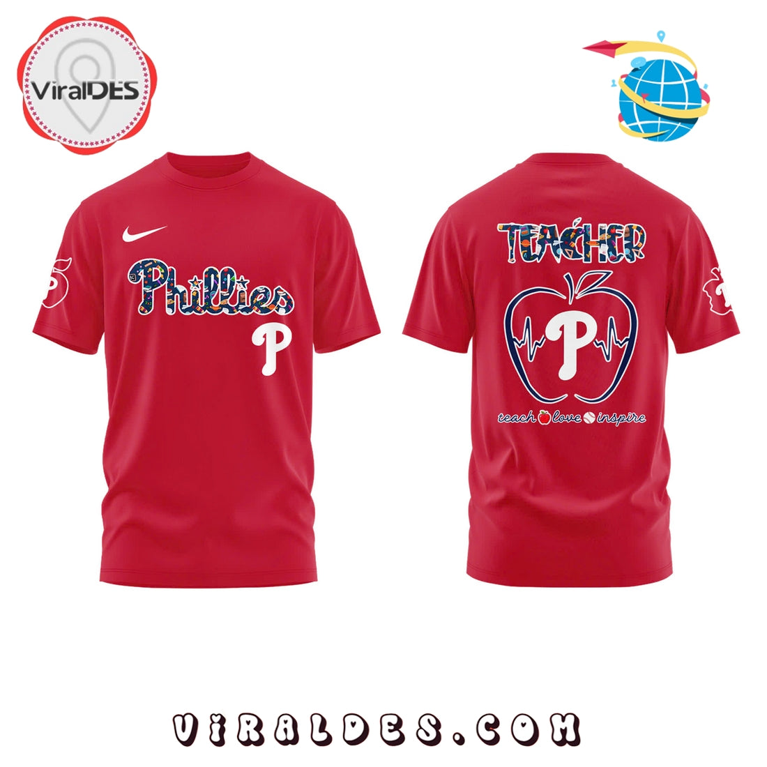 Philadelphia Phillies Teacher Appreciation Red Hoodie