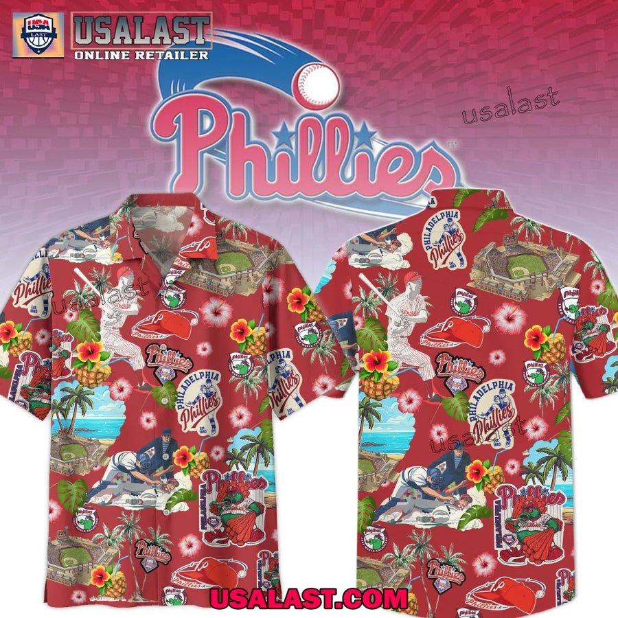 Philadelphia Phillies Tropical Short Sleeve Shirt