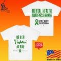 Phillies Never Fightin’ Alone Mental Health Awareness Month Strikeout The Stigma T-shirt