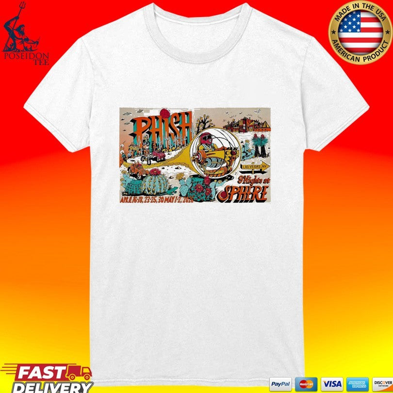 Phish 9 Nights At Sphere 2026 Las Vegas, Nv T-shirt