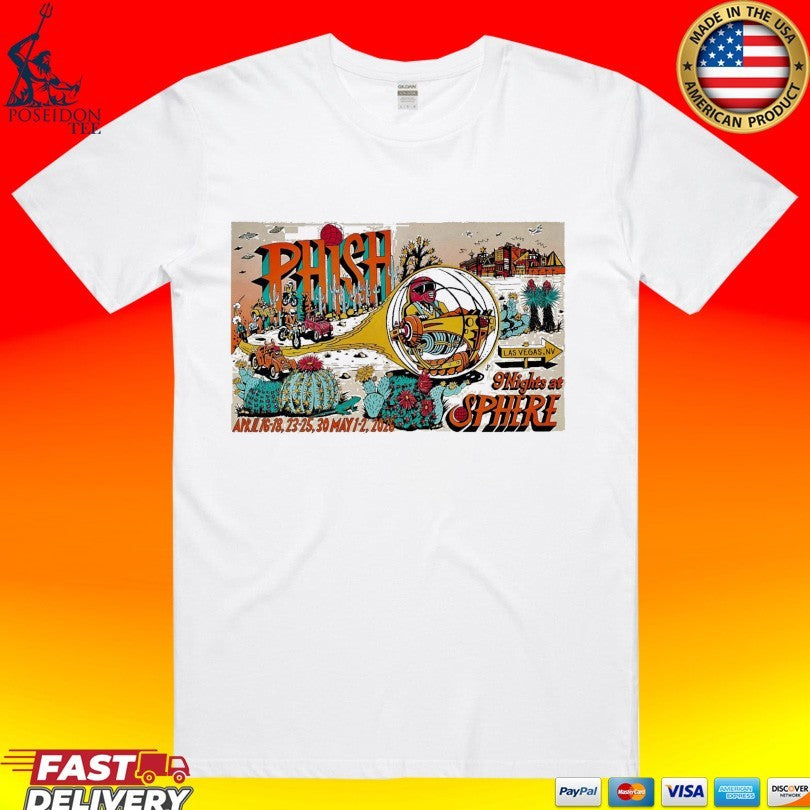 Phish 9 Nights At Sphere 2026 Las Vegas, Nv T-shirt