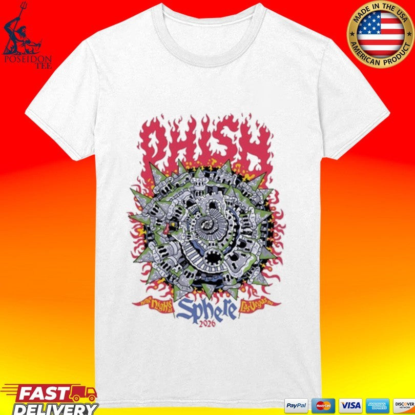 Phish Nine Night Sphere Las Vegas Nv Tour 2026 T-shirt