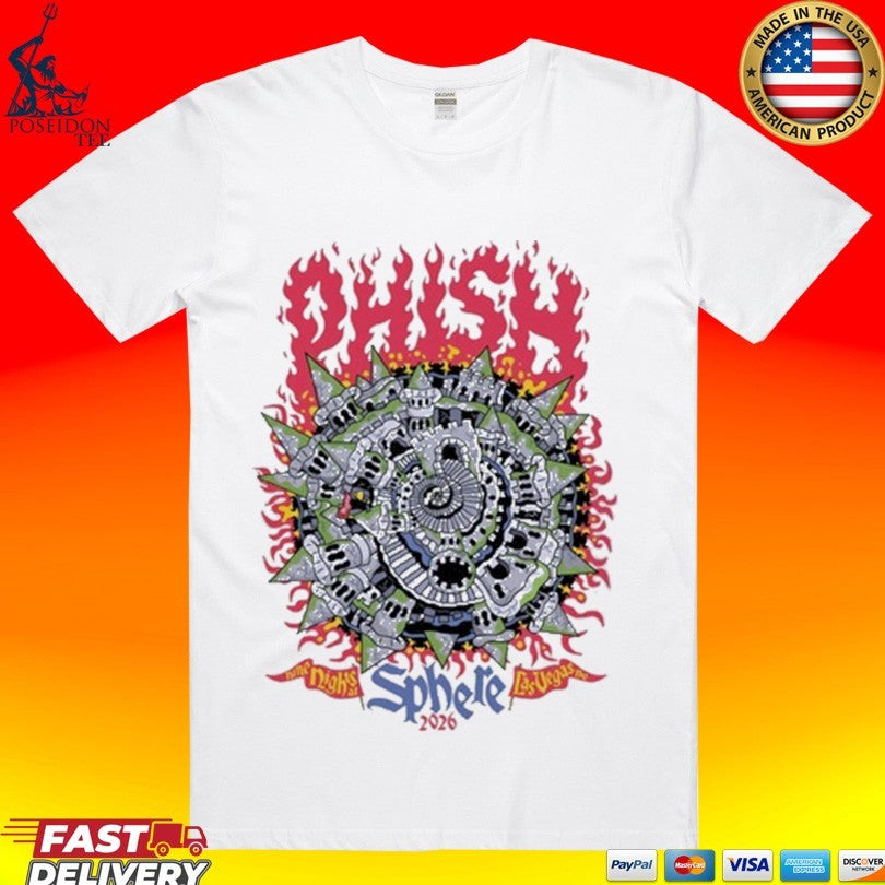 Phish Nine Night Sphere Las Vegas Nv Tour 2026 T-shirt