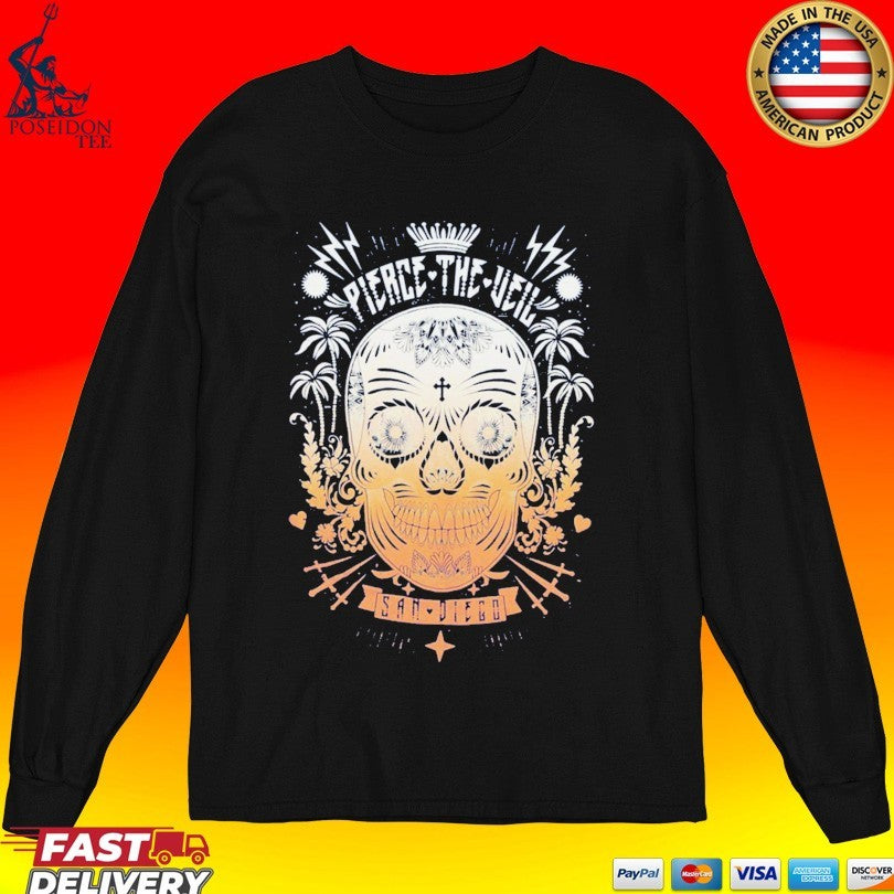 Pierce The Veil San Diego Orange Sugar Skull T-shirt