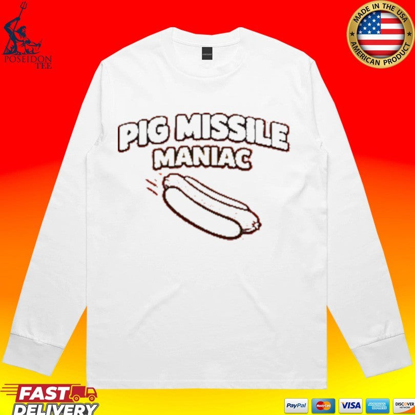 Pig Missile Maniac T-shirt