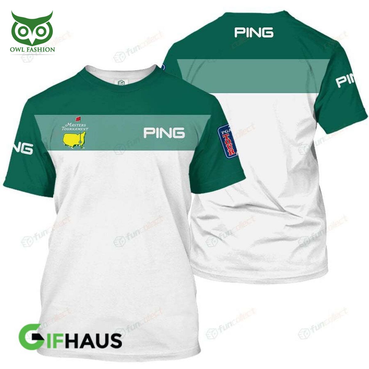 Ping Green White Golf Master Tournament 3D Tshirt