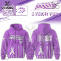 Pittsburgh Penguins Hockey Fights Cancer Purple Ribbon Hoodie