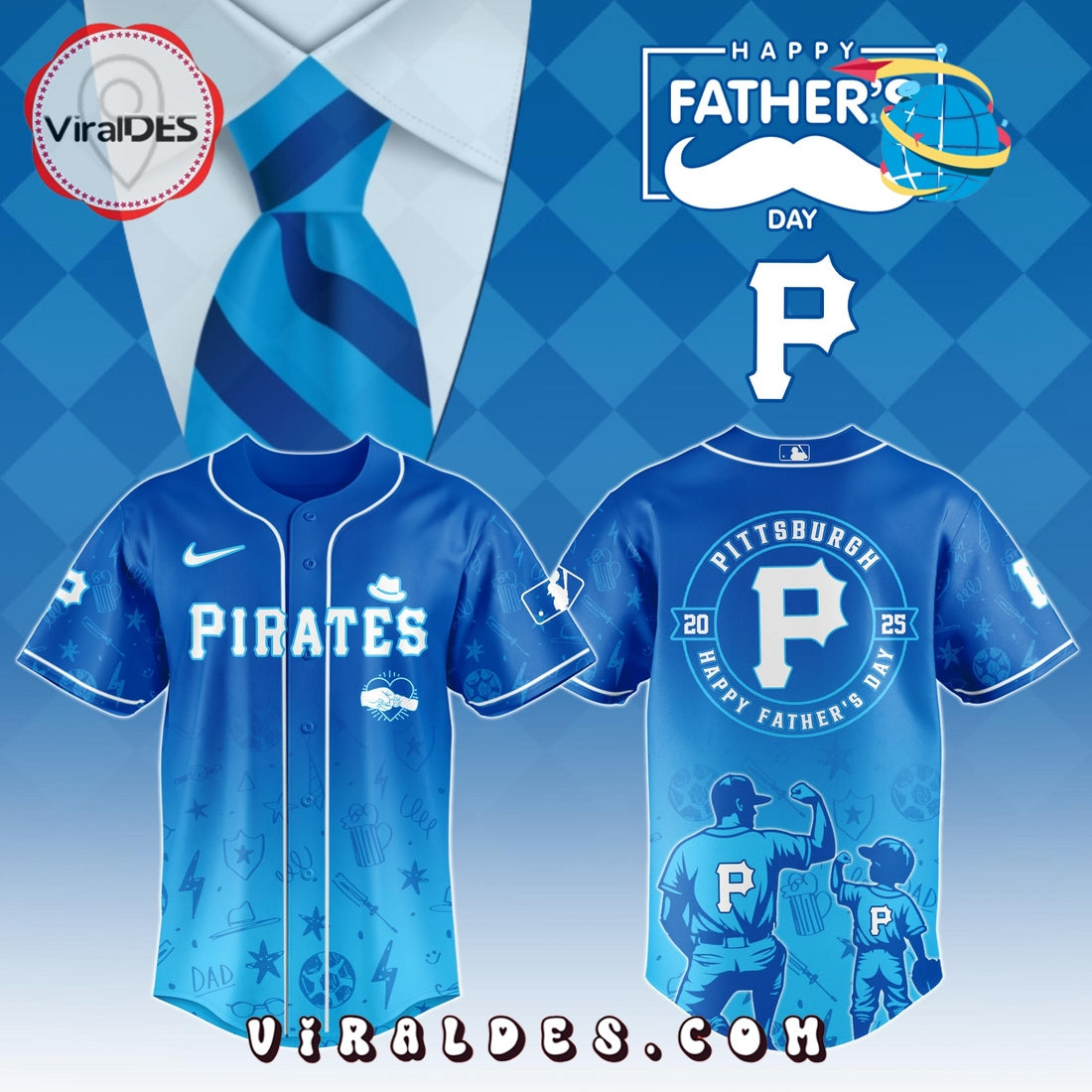 Pittsburgh Pirates 2025 Father’s Day Baseball Jersey