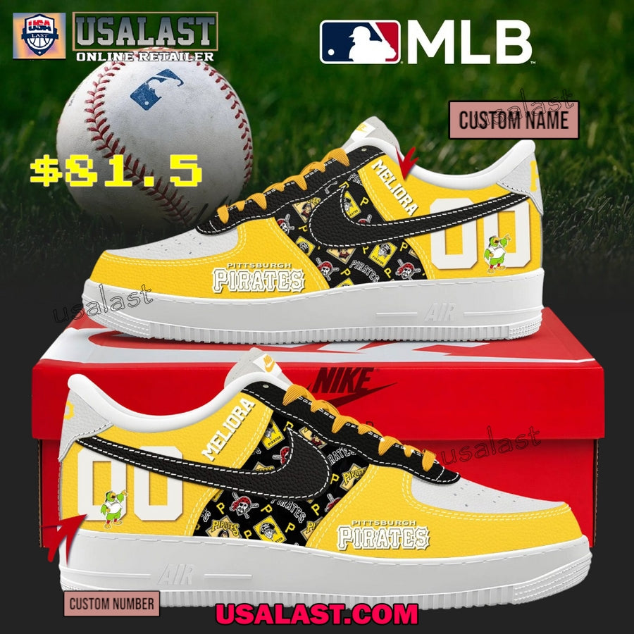 Pittsburgh Pirates Personalized Air Force 1 Shoes