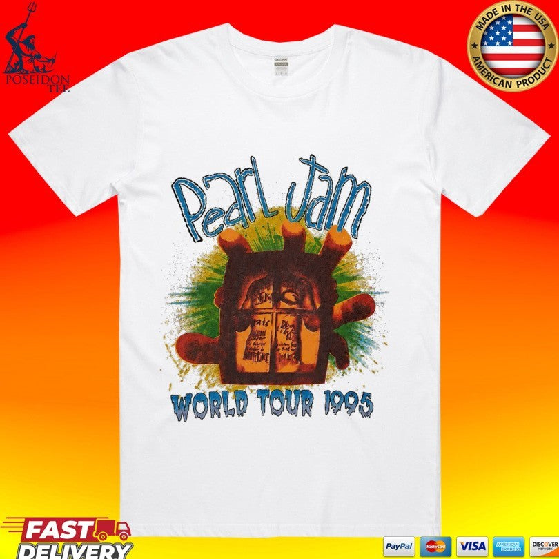 PJ Tucker Pearl Jam 1995 World Tour T-shirt