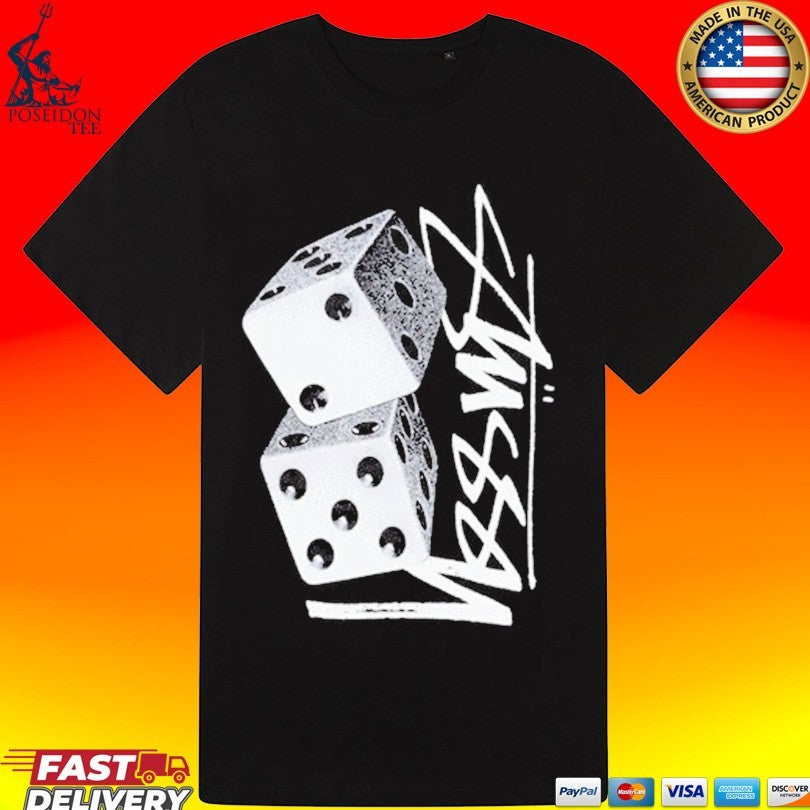 Pla Skateboarding Stussy Metal Dice T-shirt