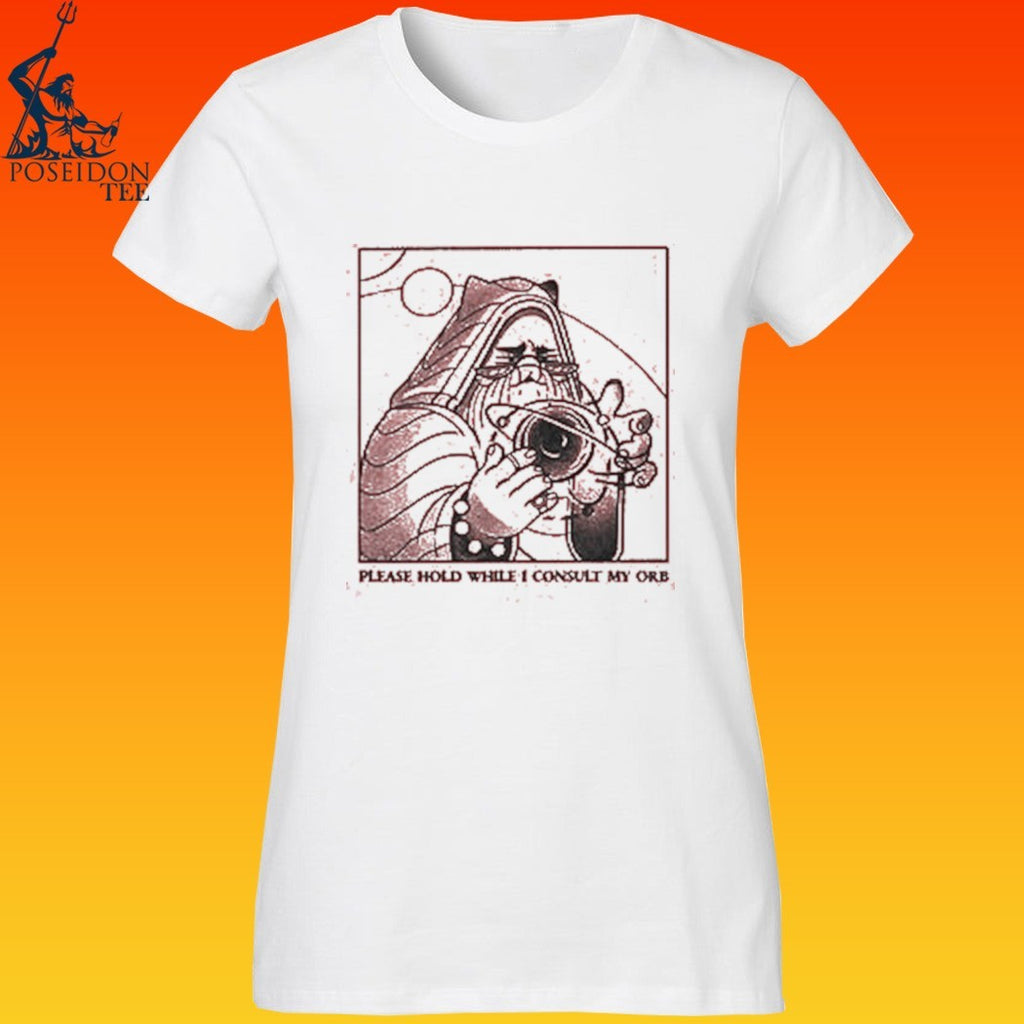 Please Hold While I Consult My Orb Lucia Sancho T-shirt