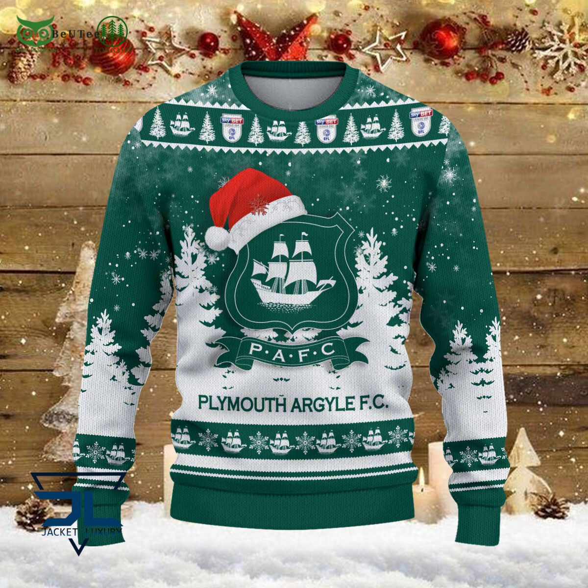 Plymouth Argyle EFL English Football League Champions Ugly Sweater