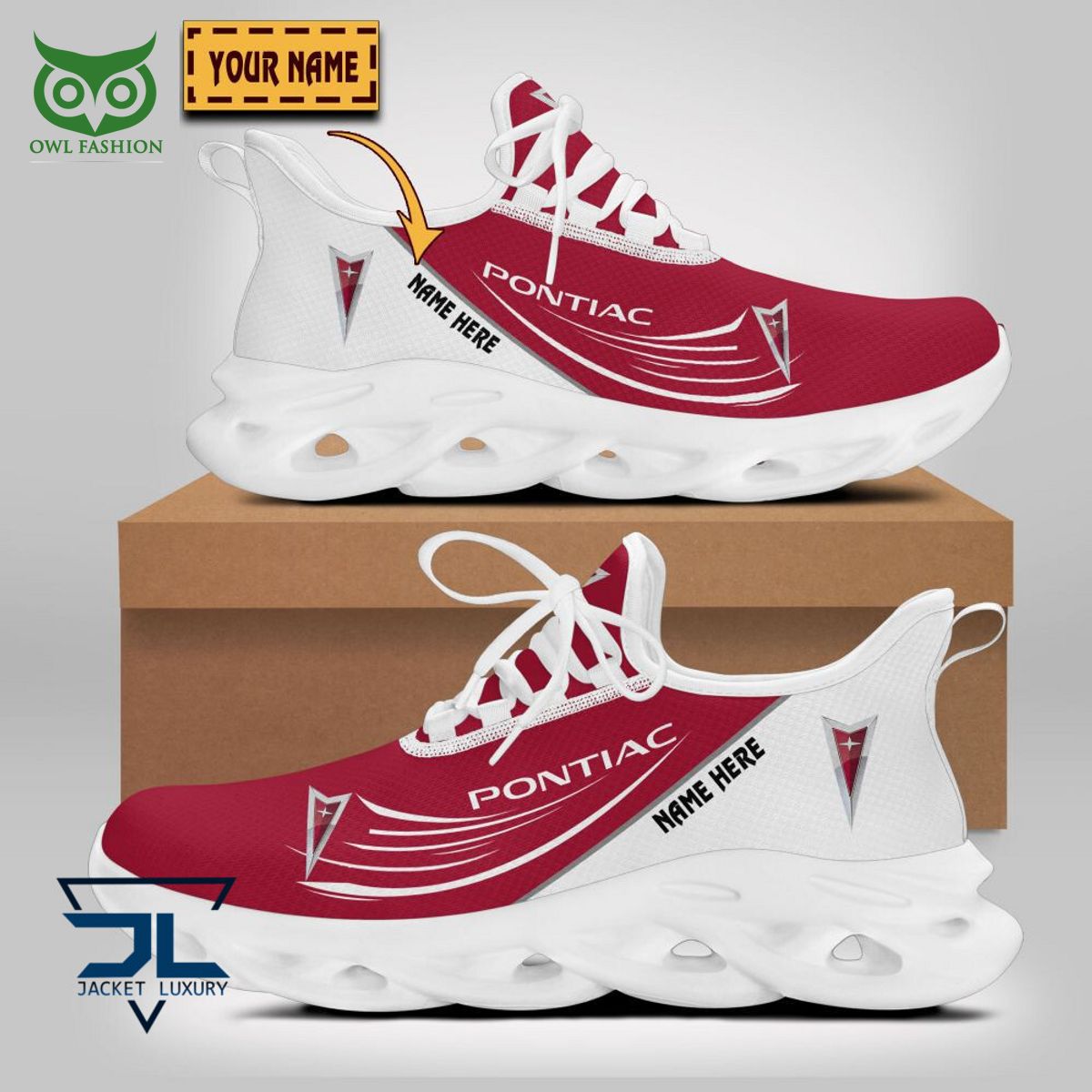 Pontiac Car Brand Personalized Max Soul Sneakers