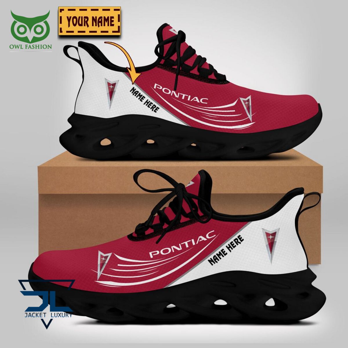 Pontiac Car Brand Personalized Max Soul Sneakers