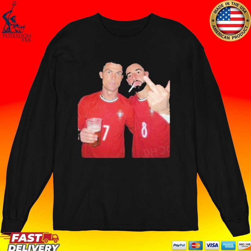 Portugal Bruno Fernandes And Ronaldo Style T-shirt