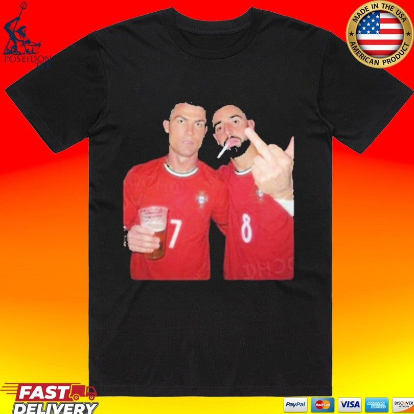 Portugal Bruno Fernandes And Ronaldo Style T-shirt