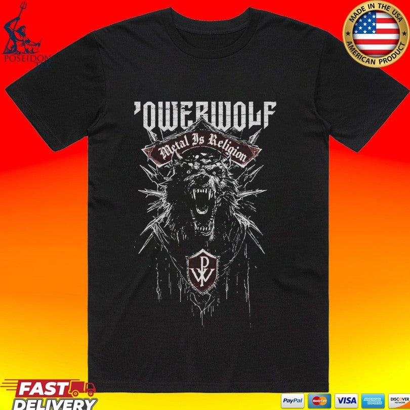 Powerwolf Metal Is Religion Chaos Crest T-shirt