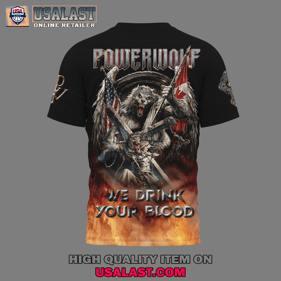 Powerwolf Tour 2025 We Drink Your Blood 3D Shirt