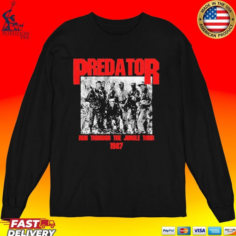 Predator Run Through The Jungle Tour 1987 T-shirt