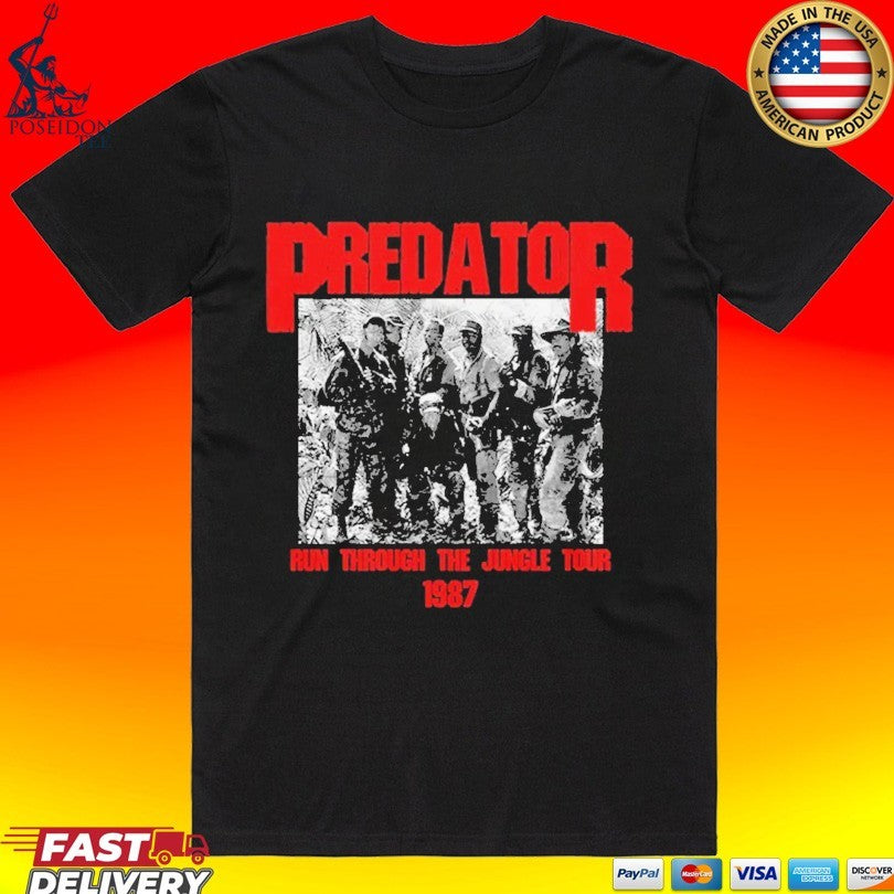 Predator Run Through The Jungle Tour 1987 T-shirt
