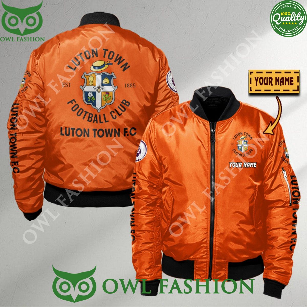 Premier League Luton Town F.C Customized 3D Bomber Jacket