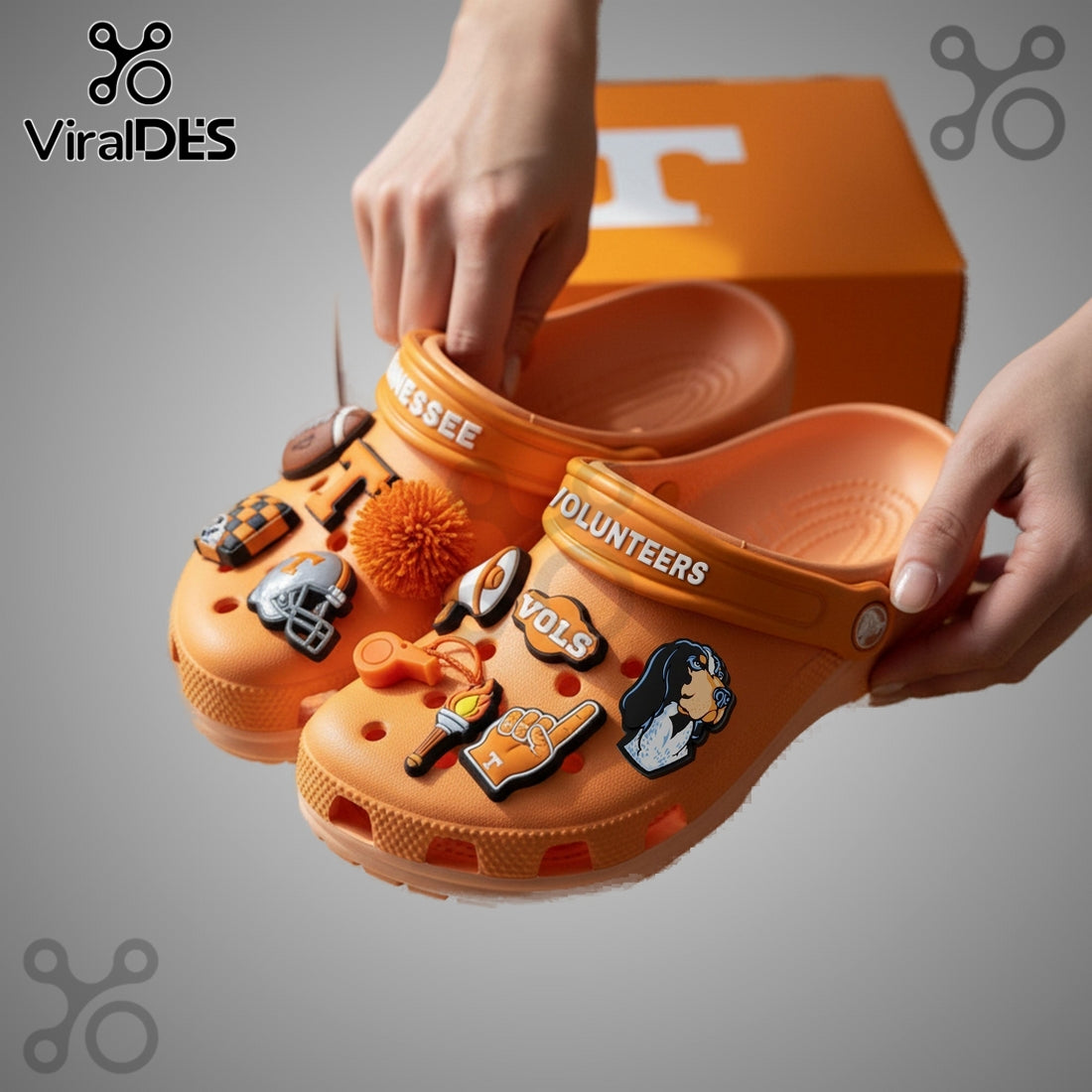 Premium Tennessee Volunteers Crocs With Charms