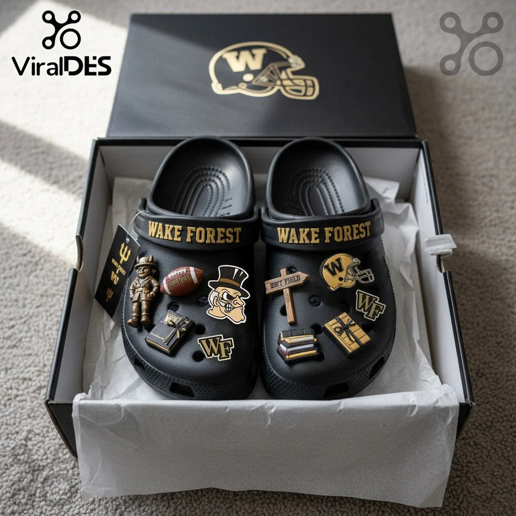 Premium Wake Forest Crocs With Charms