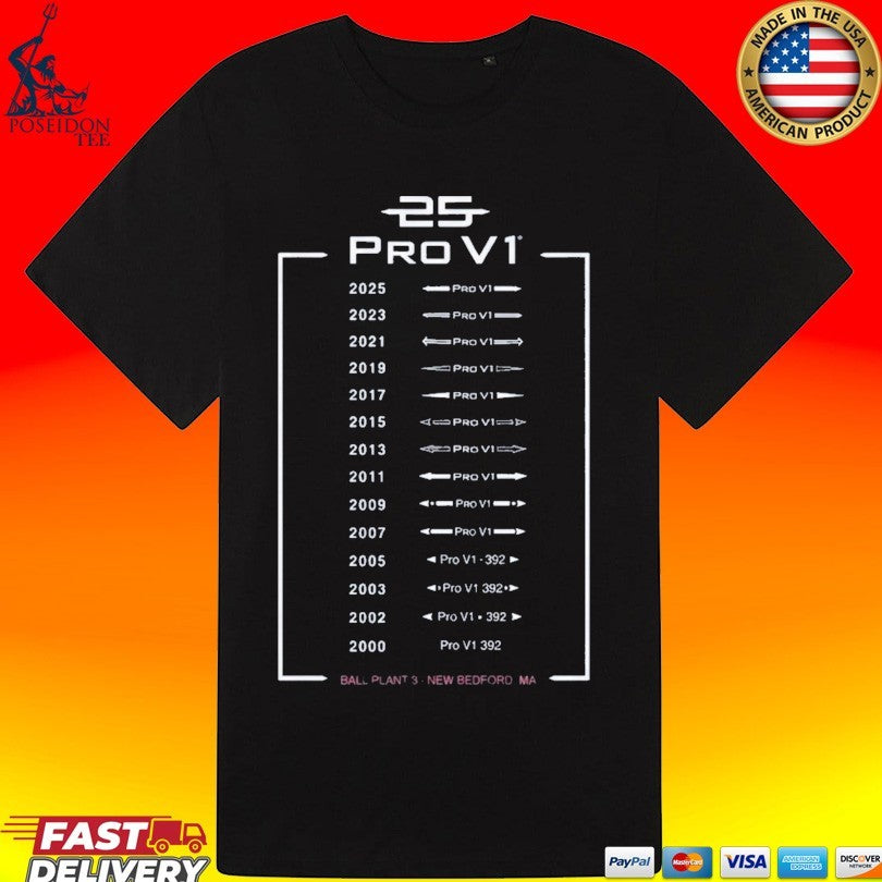 Pro V1 Golf Balls From 2000 To 2025 T-shirt