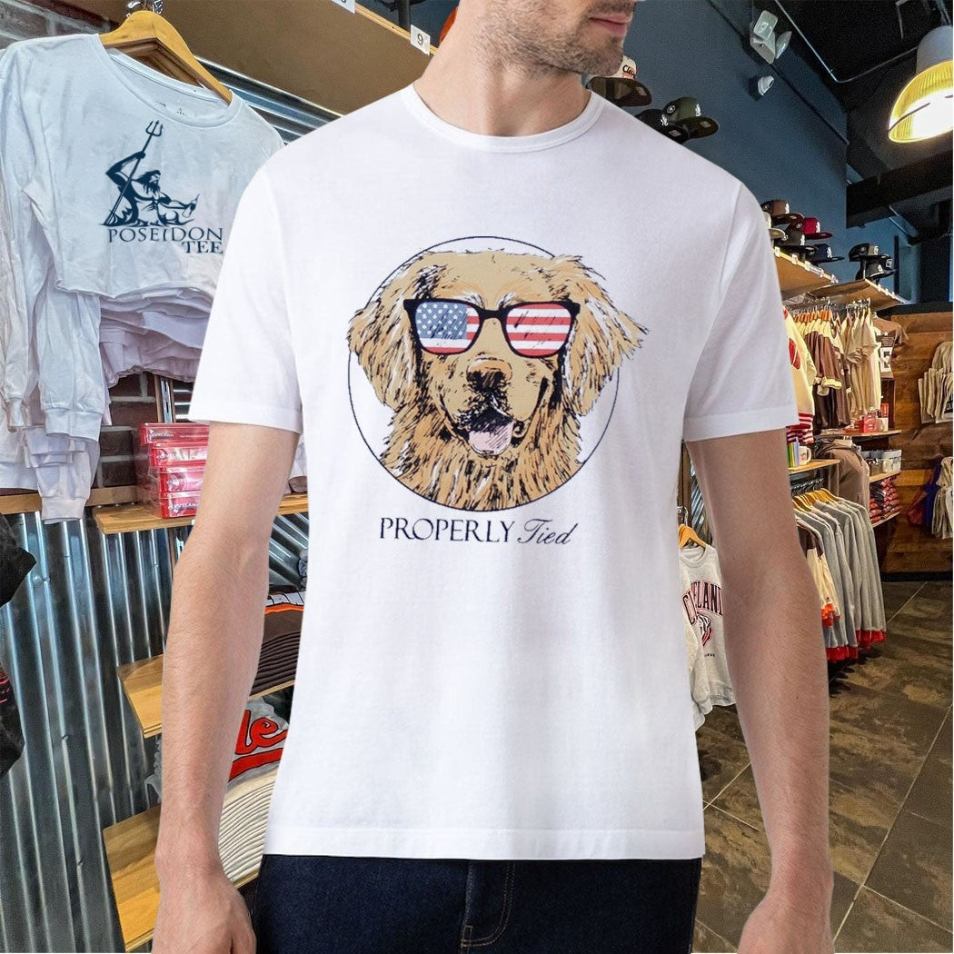 Properly Tied Patriot Dog T-shirt
