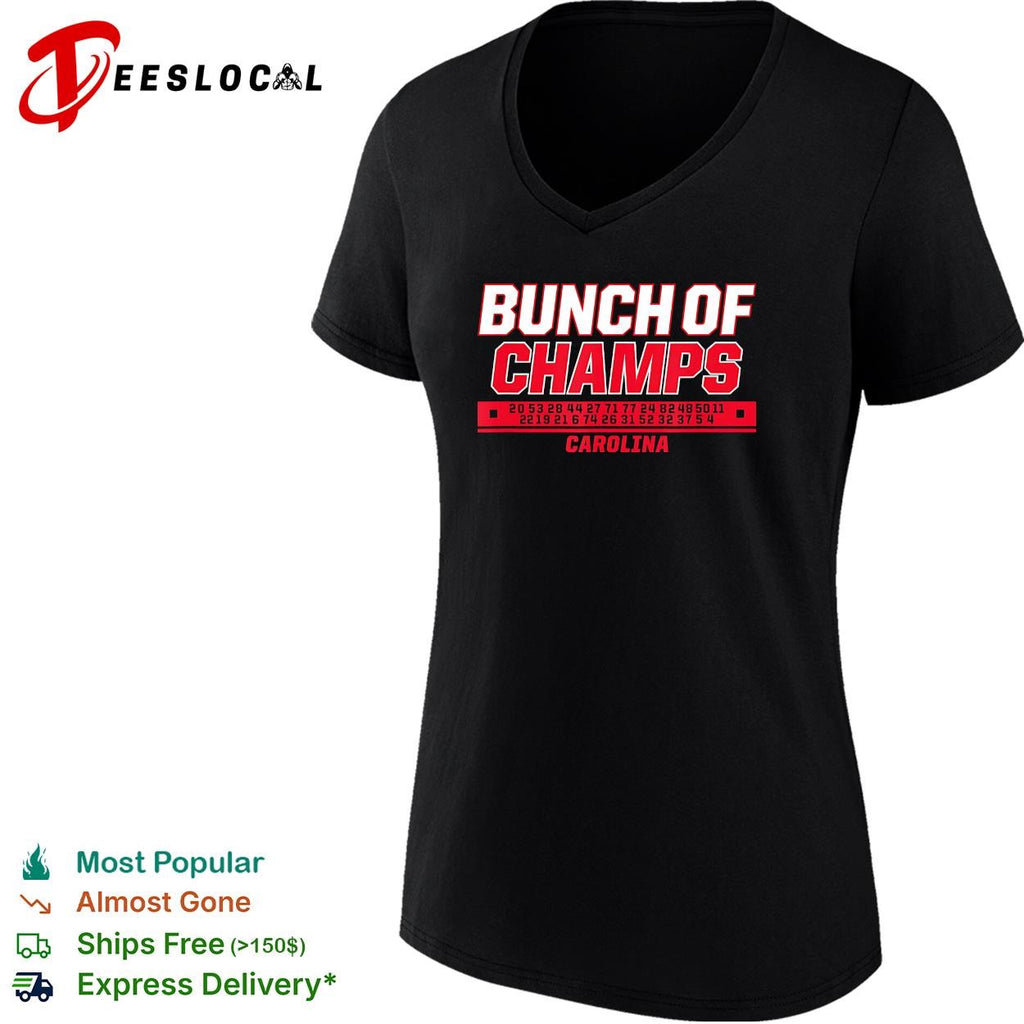 Bunch of champs roster numbers Carolina Hurricanes hockey graphic shirt