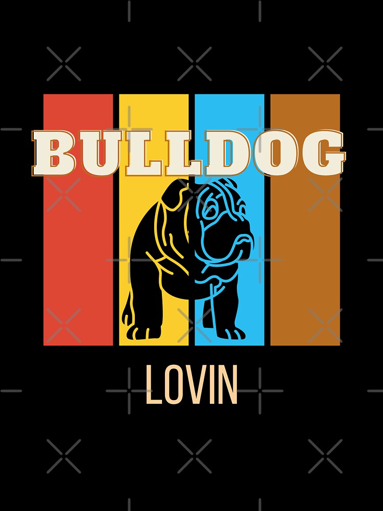 Retro Stripes Bulldog lovin by ArtofMac