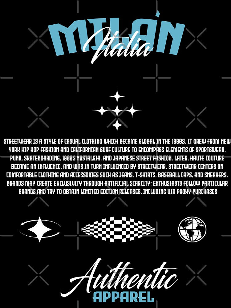 Milan Italy Streetwear by NF Designs Studio DTF