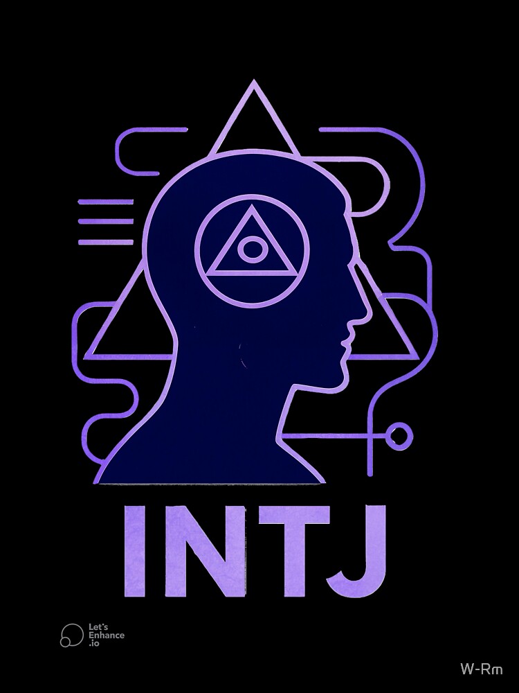 INTJ Personality Abstract Art – MBTI Design (Center Print) by W-Rm