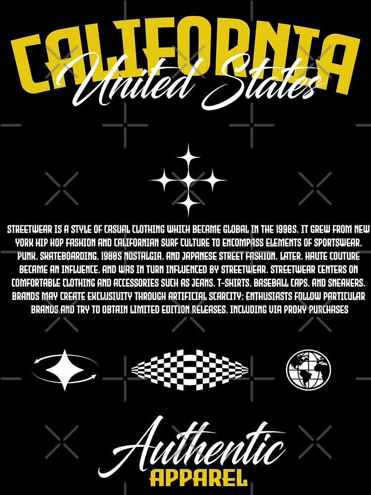 California United States Streetwear by NF Designs Studio DTF